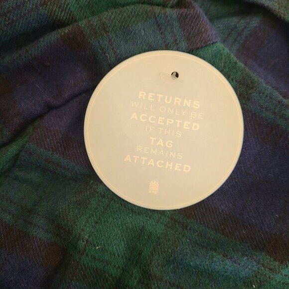 NWT Hill House Araminta Dress Tartan Green Blue Stewart Plaid Size M - Picture 4 of 9